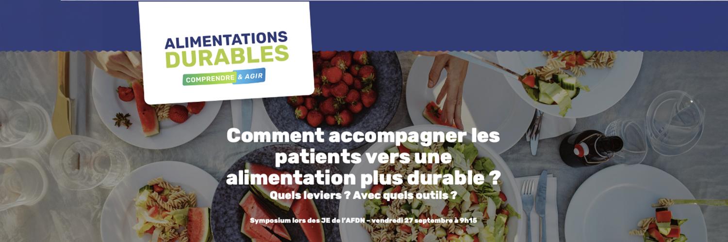 une diapositive avec le titre « Comment accompagner les patients vers une alimentation plus durable ? »