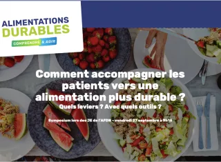 une diapositive avec le titre « Comment accompagner les patients vers une alimentation plus durable ? »